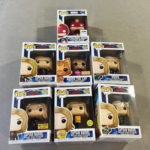 New - Lot of 7 Funko Pop! Marvel’s Captain Marvel